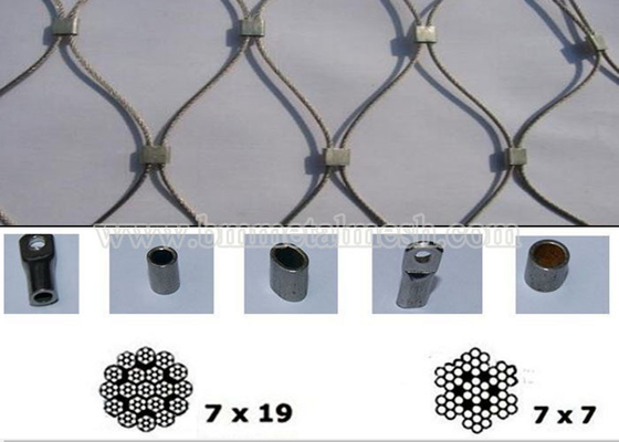 Flexible Stainless Steel Rope Mesh/Stainless Steel Wire Rope Mesh For Decoration