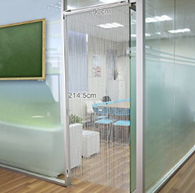 Anodized Chain Link Curtain For Room Divider Gives A Colorful Life