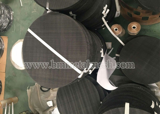 12*64 Mesh Black Wire Mesh Disc For Plastic Recycle Diameter 300Mm 250Mm