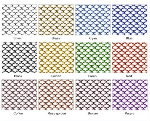 Decorative Metal Chain Link Mesh Curtain Screen For Door And Room Divider